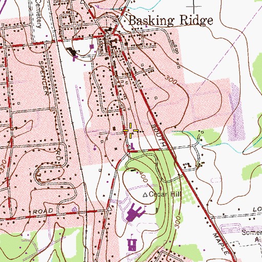 Topographic Map of Saint James School, NJ