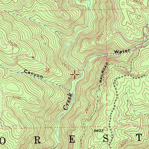 Topographic Map of Water Canyon, CA