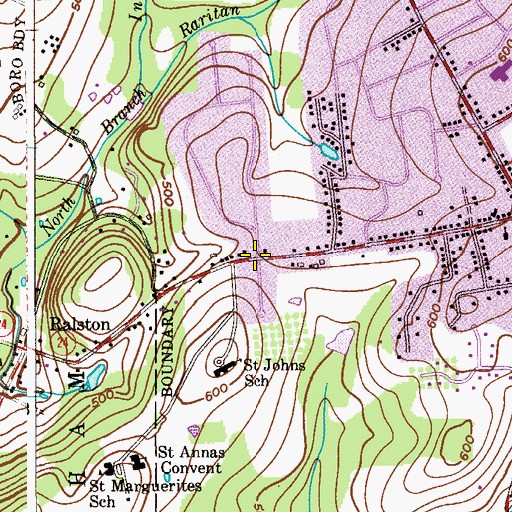 Topographic Map of Daytop Preparatory School, NJ