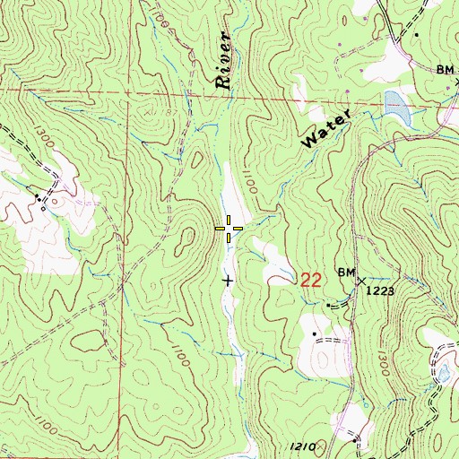 Topographic Map of Water Gulch, CA