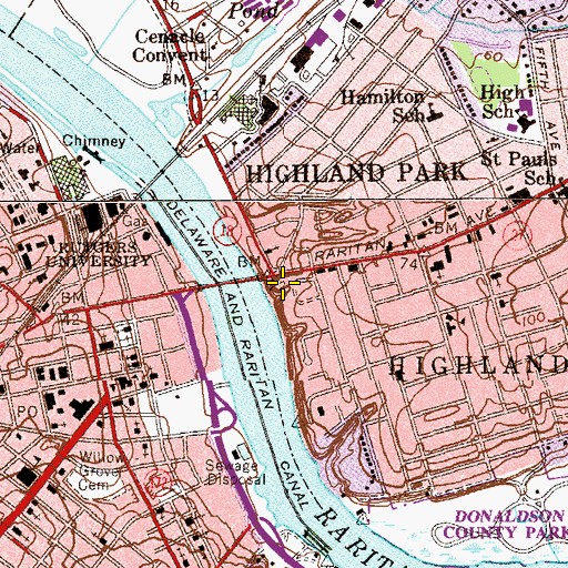 Topographic Map of YM - YWHA of Raritan Valley Nursery School, NJ