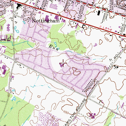 Topographic Map of Langtree Elementary School, NJ