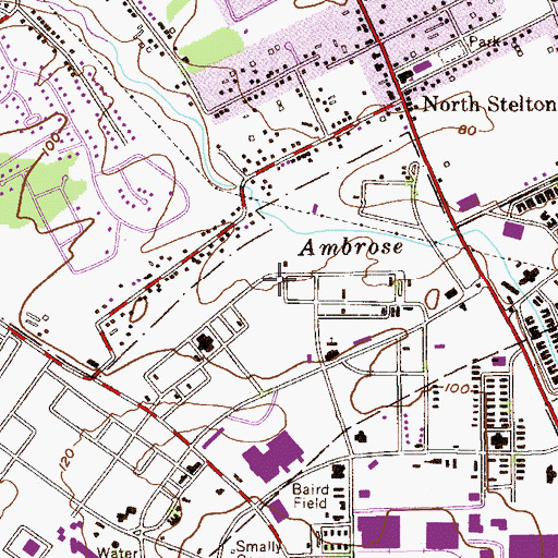 Topographic Map of Yeshiva Shaarei Tzion Boys School, NJ