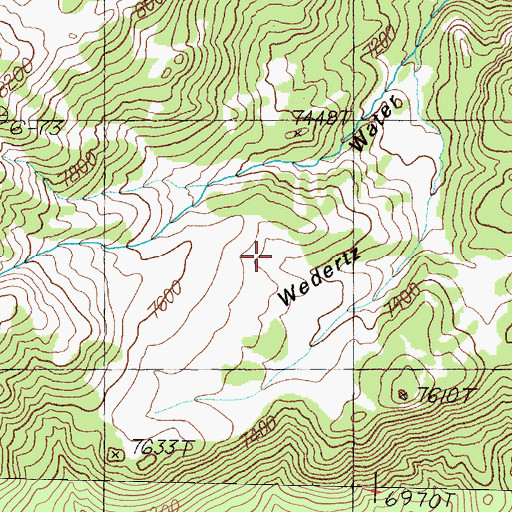 Topographic Map of Wedertz Flat, CA