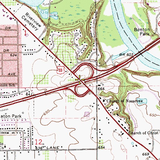 Topographic Map of Interchange 27, MI