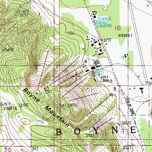 Topographic Map of North McLouth Ski Trail, MI