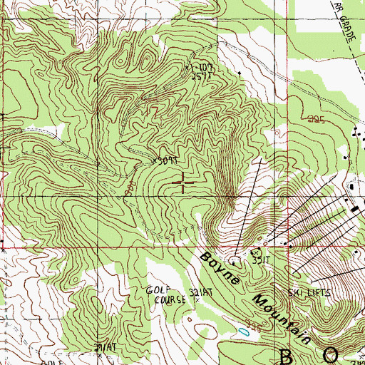 Topographic Map of Doc's Canal Ski Trail, MI