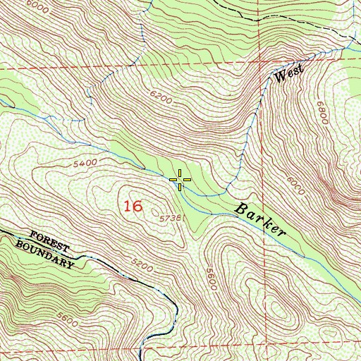 Topographic Map of West Meadow Creek, CA