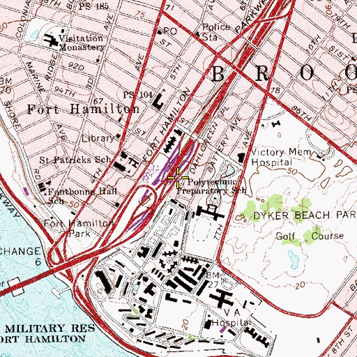Topographic Map of Gowanus Greenway, NY