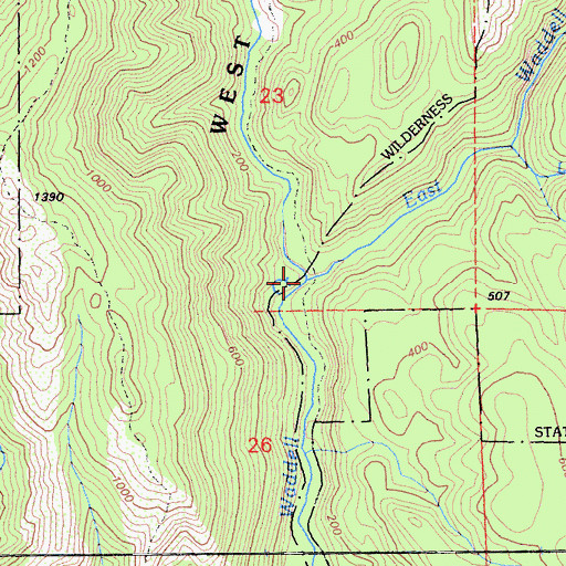 Topographic Map of West Waddell Creek, CA
