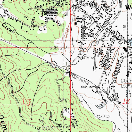 Topographic Map of West Weaver Creek, CA