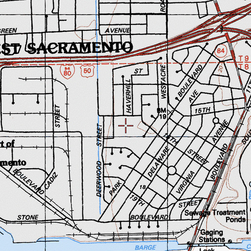 Topographic Map of Westmore Oaks Elementary School, CA