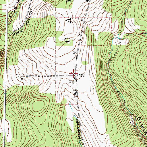 Topographic Map of Manning School (historical), NY