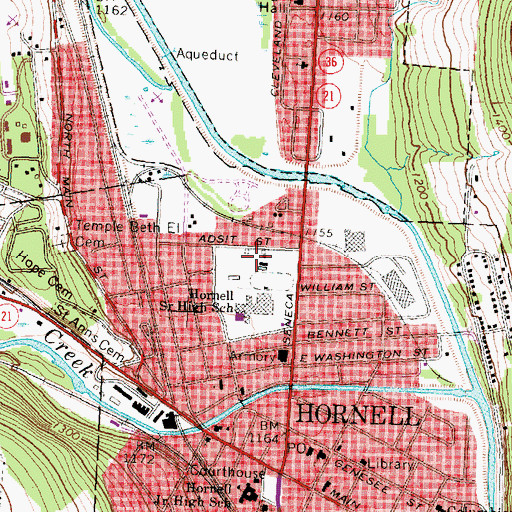 Topographic Map of Maple City Park, NY