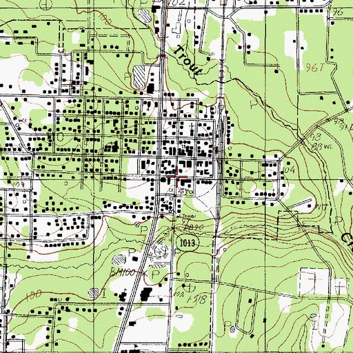 Topographic Map of Jasper County Sheriff's Office, TX