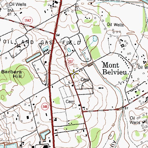 Topographic Map of Chambers County Task Force, TX