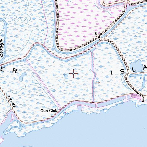 Topographic Map of Wheeler Island, CA