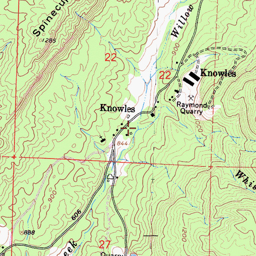 Topographic Map of Whisky Creek, CA