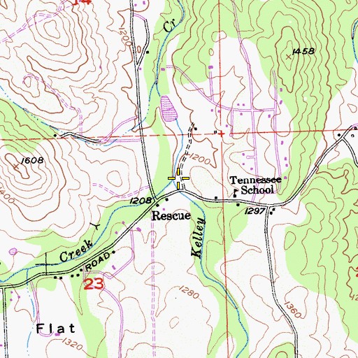 Topographic Map of White Oak Creek, CA