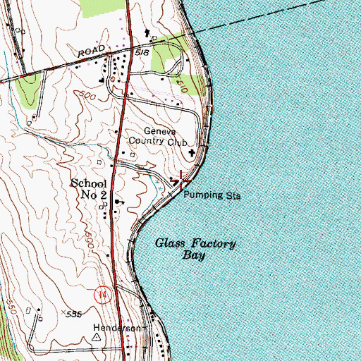 Topographic Map of Geneva Water Works Pumping Station, NY