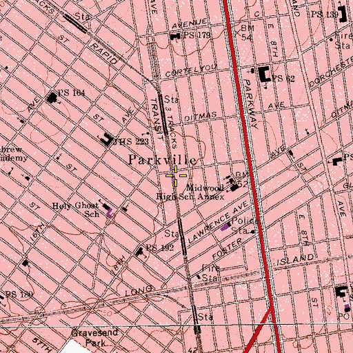 Topographic Map of DiGilio Playground, NY