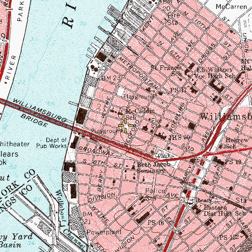 Topographic Map of Berry Playground, NY