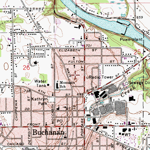 Topographic Map of Ravish Park, MI
