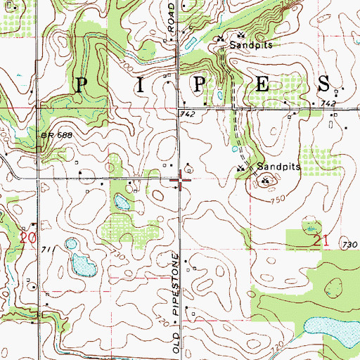 Topographic Map of Bright Star Tabernacle Church, MI