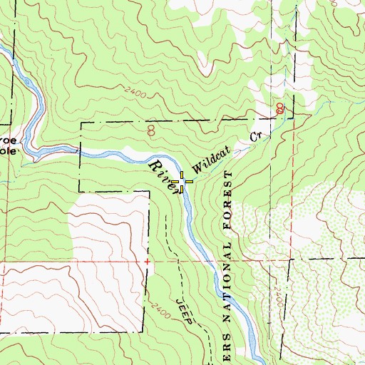 Topographic Map of Wildcat Creek, CA