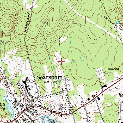 Topographic Map of Searsport Census Designated Place, ME