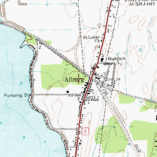 Topographic Map of Village of Alburgh, VT