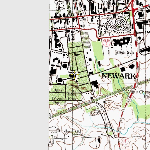 Topographic Map of University of Delaware Gilbert Complex Building C, DE
