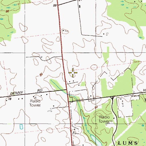 Topographic Map of Cornerstone United Methodist Church, DE