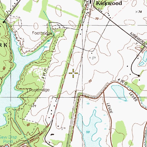 Topographic Map of Liberty Baptist Church, DE