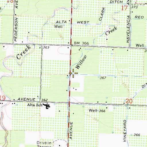 Topographic Map of Willow Creek, CA