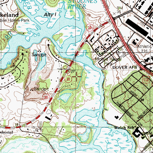 Topographic Map of Calvary Community Center, DE