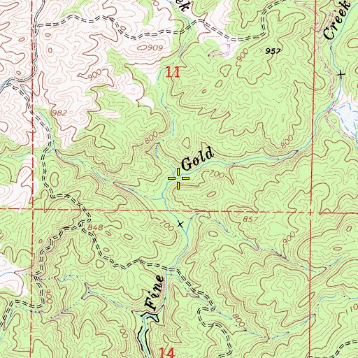 Topographic Map of Willow Creek, CA