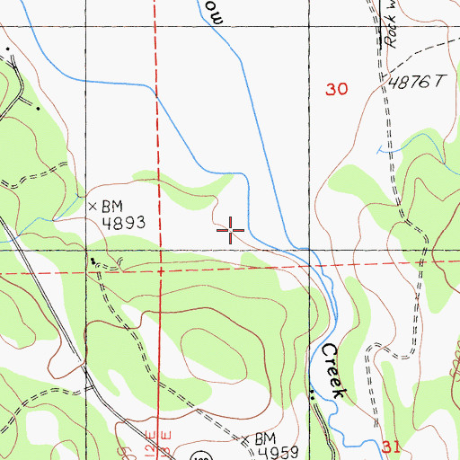 Topographic Map of Willow Creek Valley, CA
