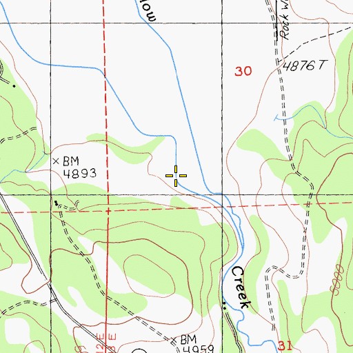 Topographic Map of Willow Creek Valley, CA