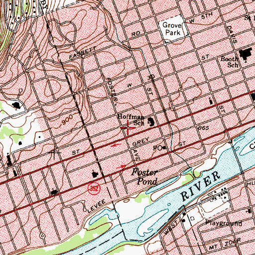 Topographic Map of Westside United Methodist Church, NY
