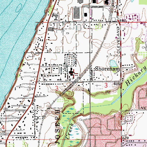 Topographic Map of Brown Elementary School, MI
