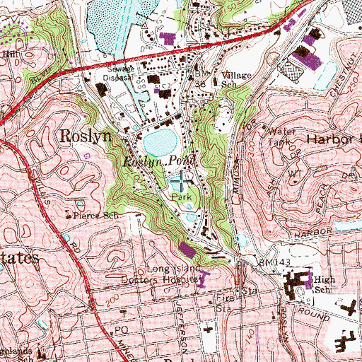 Topographic Map of Paper Mill Pond, NY
