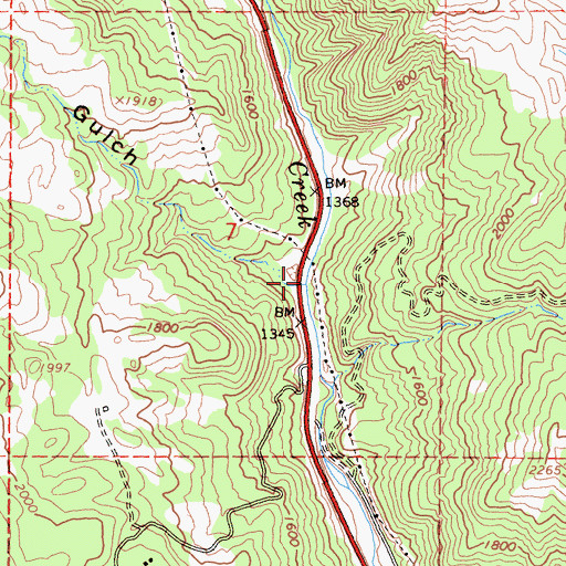 Topographic Map of Wilson Gulch, CA