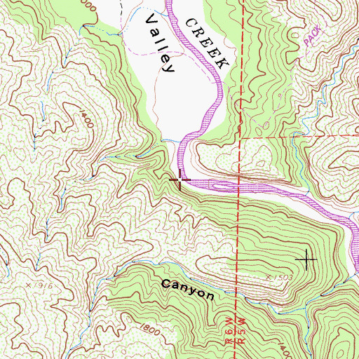 Topographic Map of Wilson Valley, CA