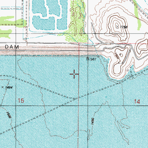 Topographic Map of Lake Saint Clair, AZ