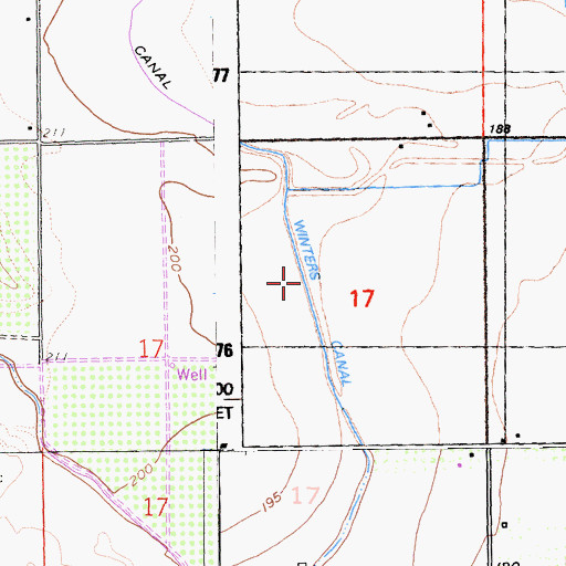 Topographic Map of Winters Canal, CA