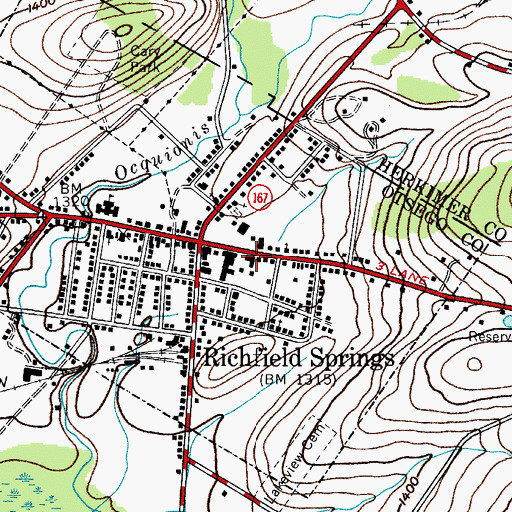 Topographic Map of Tiller House, NY