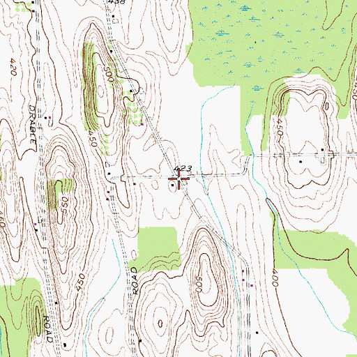 Topographic Map of Rogers Crossroads, NY