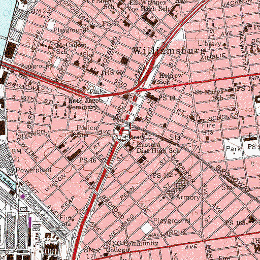 Topographic Map of Rodney Park South, NY