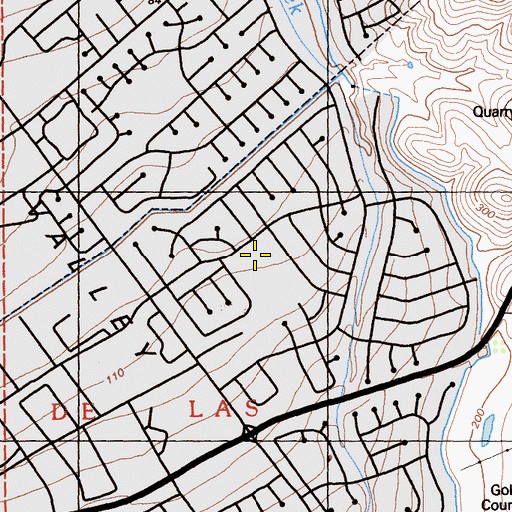 Topographic Map of Valle Verde Elementary School, CA